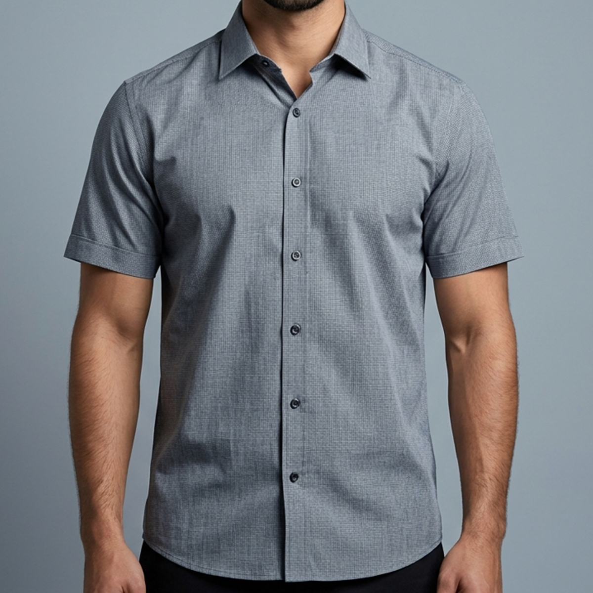 Mens Formal Shirt Short Sleeve