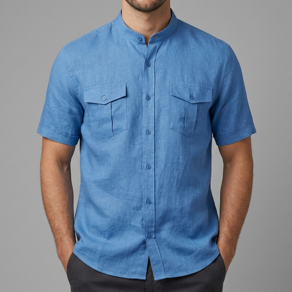 Mens Casual Shirt Plain