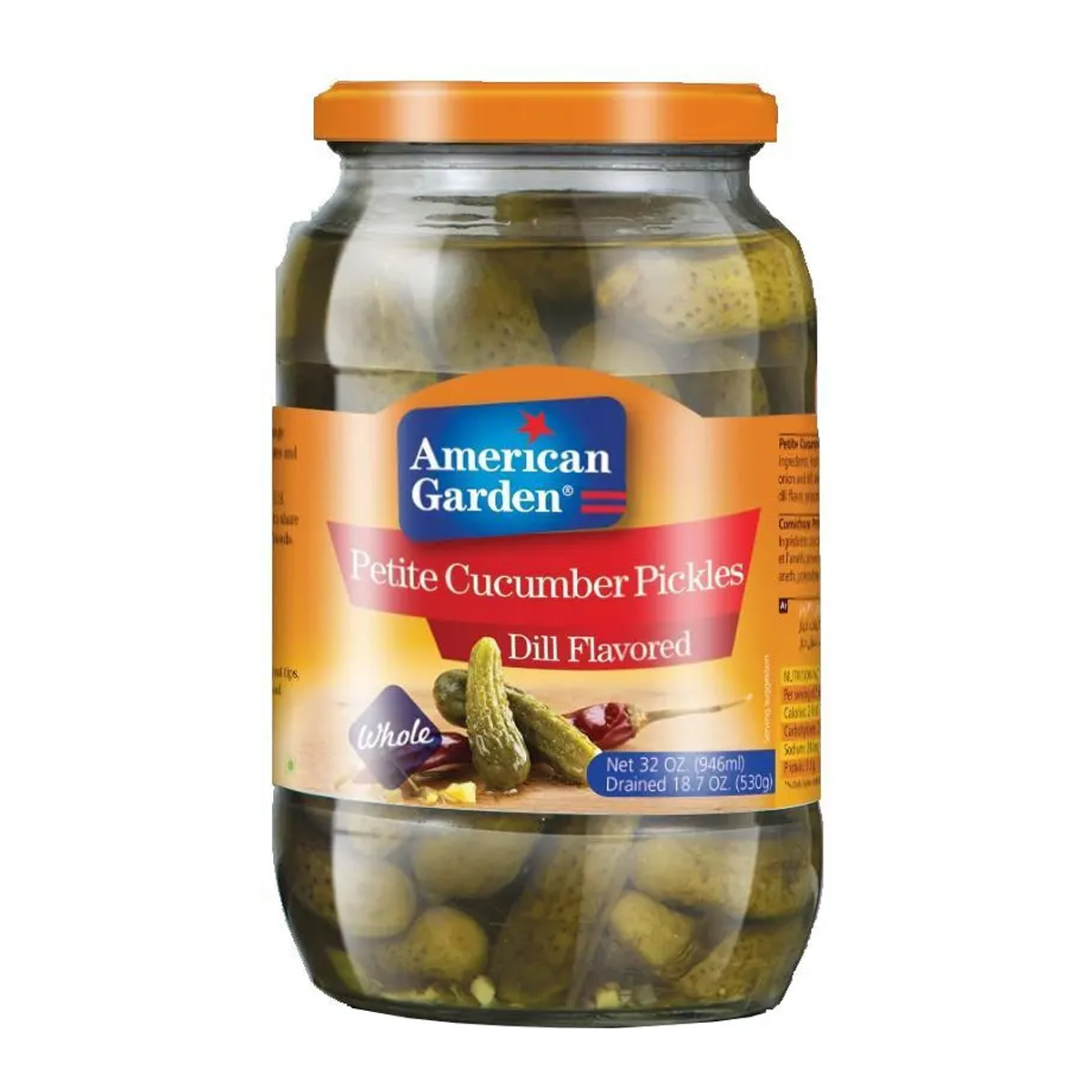 American Garden Dill Flavored Petite Cucumber Pickles 530g