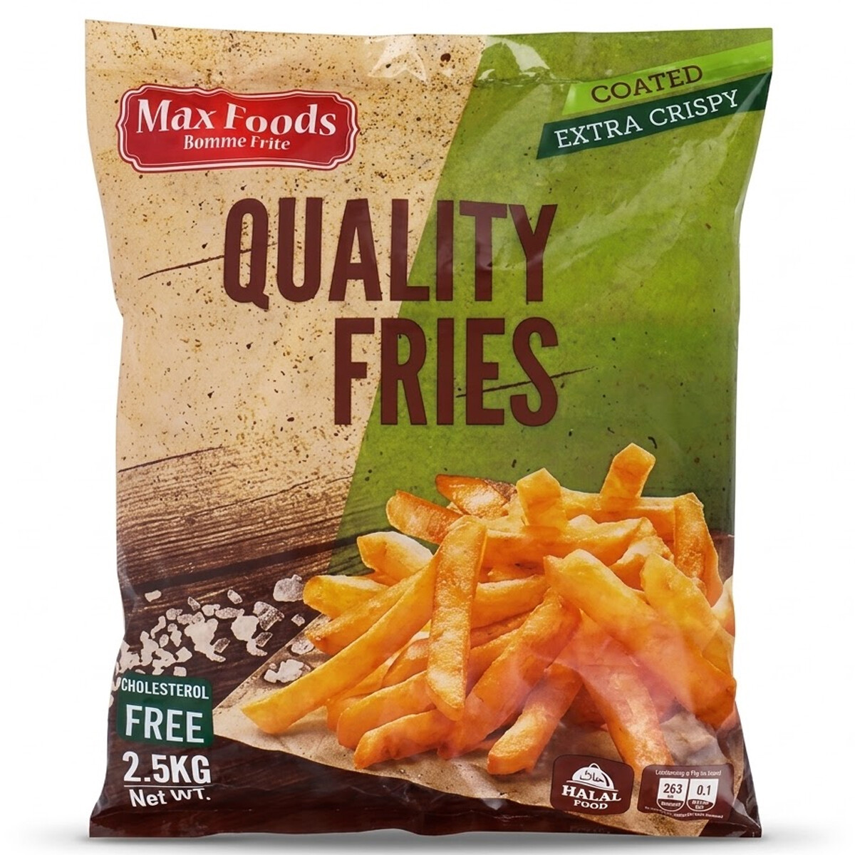 Max Foods Frozen Quality Fries Cholesterol Free 2.5Kg