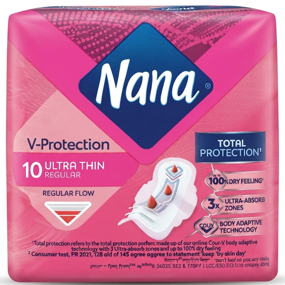 Nana V-Protection Feminine Pads 1 x 10 Pieces