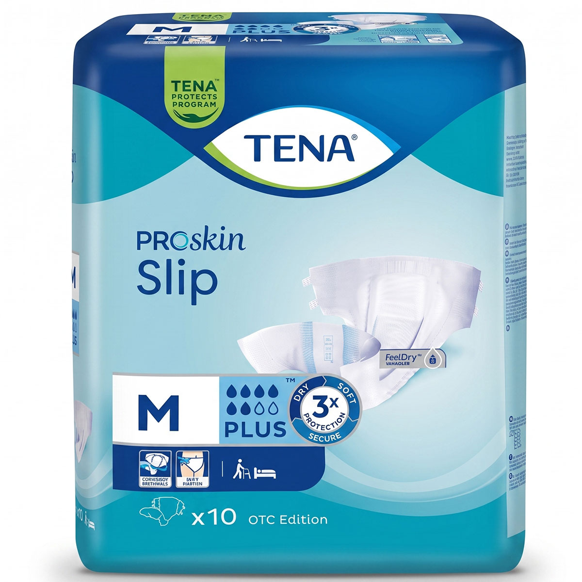 Tena Proskin Slip Medium Size Adult Diapers 1 x 10 Pieces