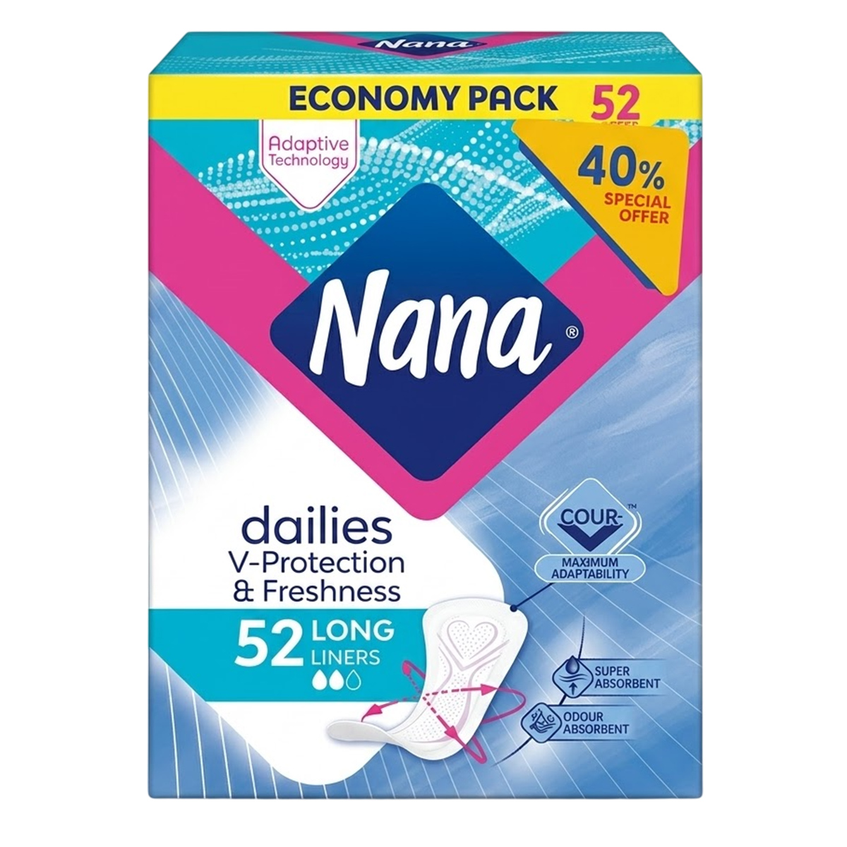 Nana Dailies V-Protection & Freshness Long Liners