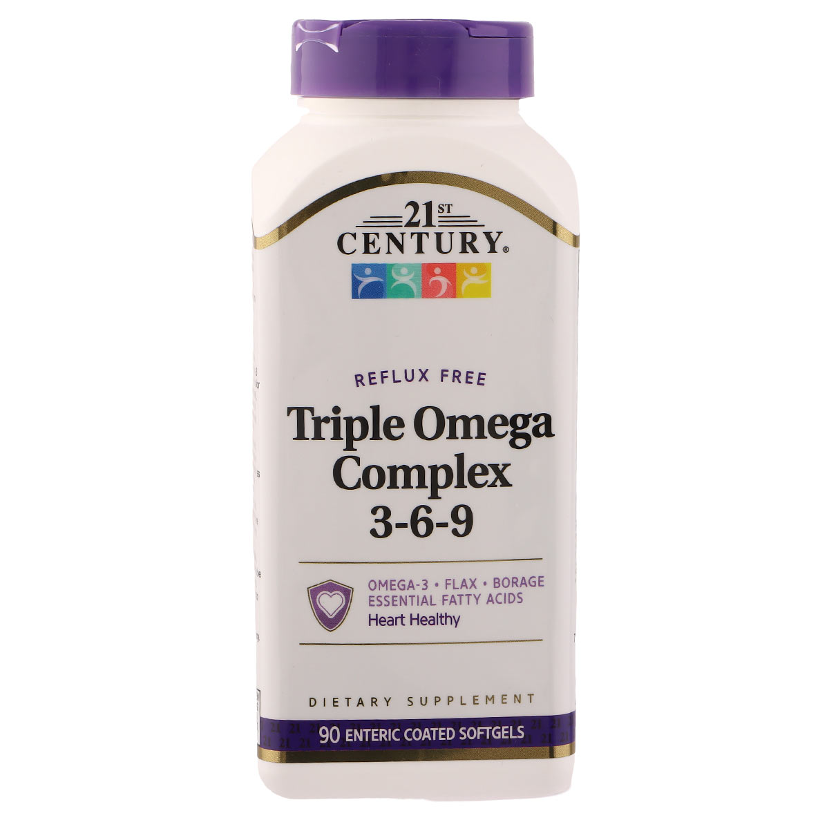 21st Century Triple Omega Complex 3-6-9 Dietary Supplement 90 Caplets