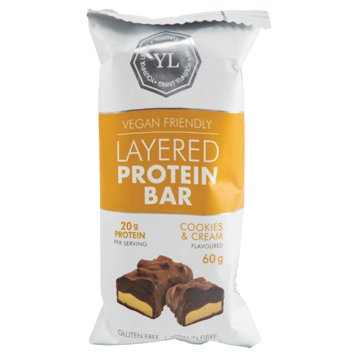 Youthful Layered Protein Bar Cookie & Cream 60g