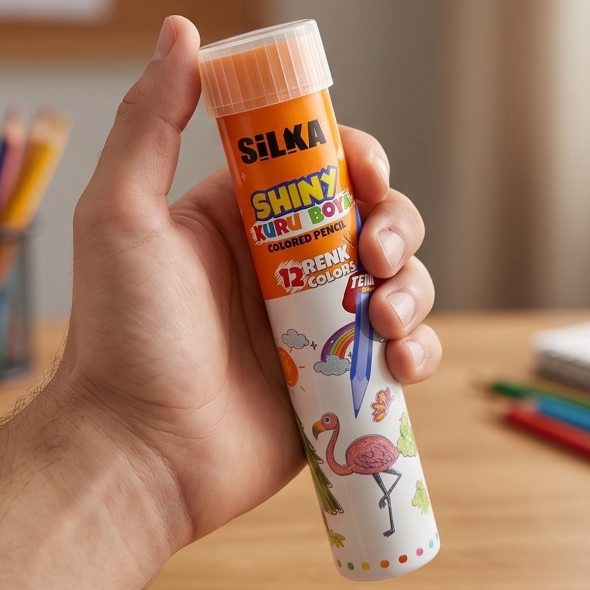 Silka Shiny Metal Pencil Case