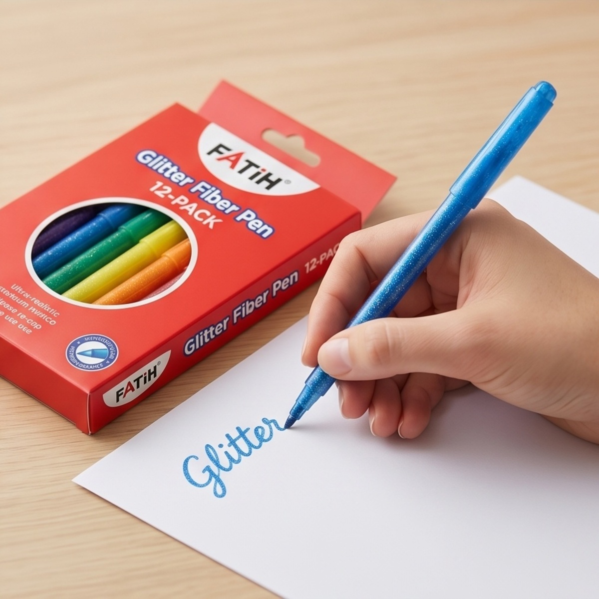 Glitter Fiber Pen 12 Pack