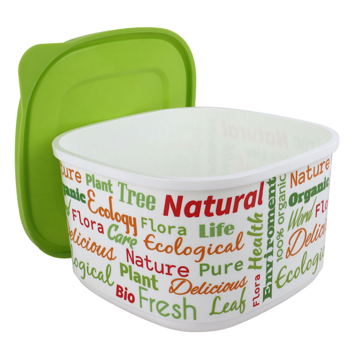Printed White Storage Box With Lid