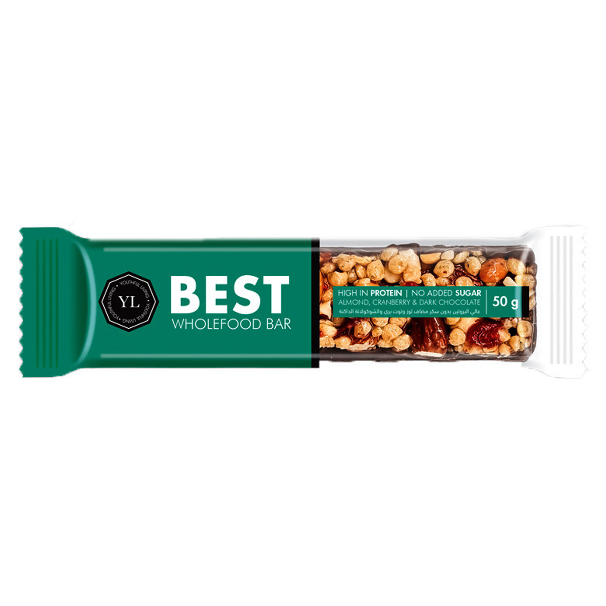 Best Wholefood Bar Almond, Cranberry & Dark Chocolate 50g