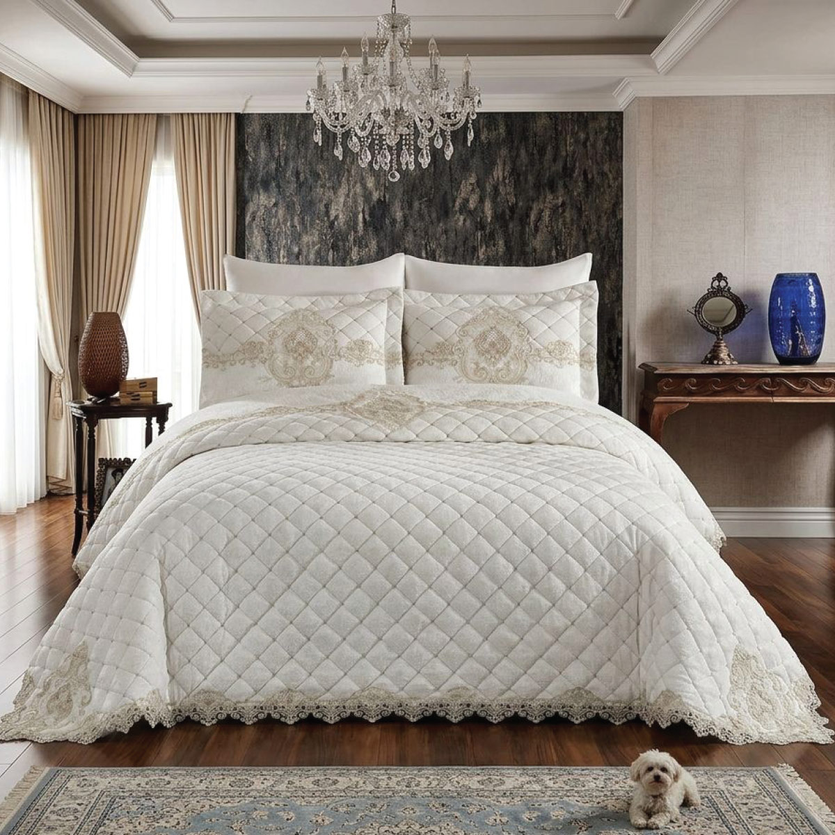 Valentina Luxury Comforter Set 6 Pieces 240x250cm | Home Textiles | Bedding | Comforters, Quilts & Duvets Valentina Luxury Comforter Set 6 Pieces 240x250cm | Home Textiles | Bedding | Comforters, Quilts & Duvets