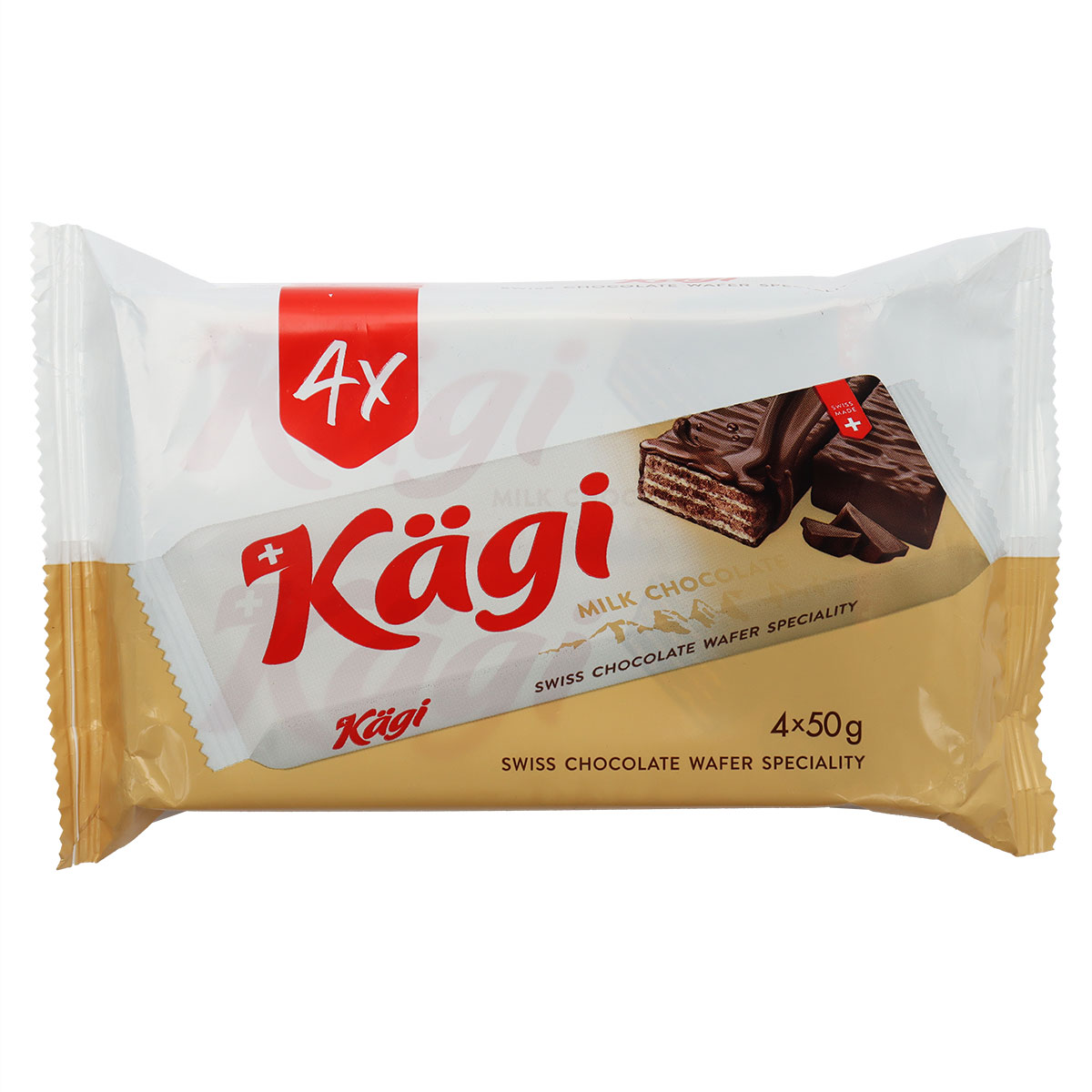 Kagi Swiss Chocolate Wafer 4x50g