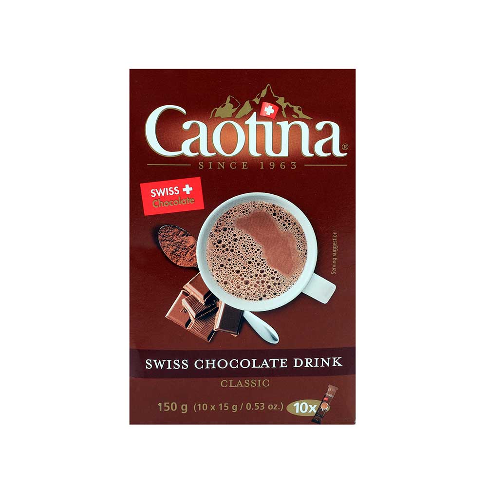 Caotina Classic Swiss Chocolate Instant Drink 10x15g