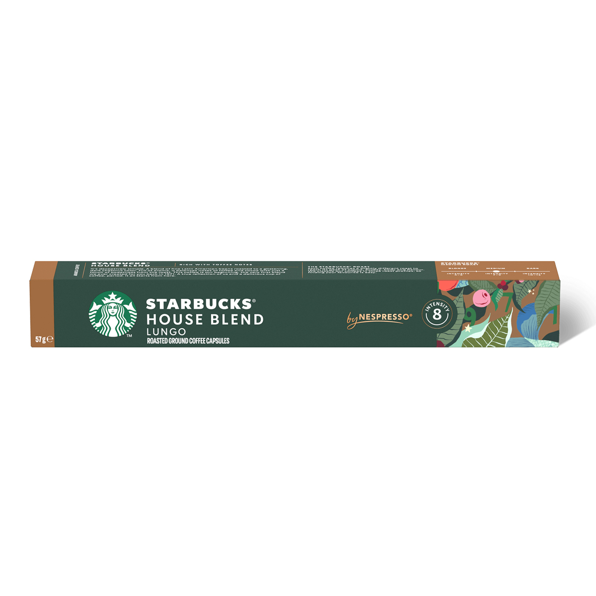 Starbucks House Blend Lungo Roasted Ground Coffee Capsules 57g