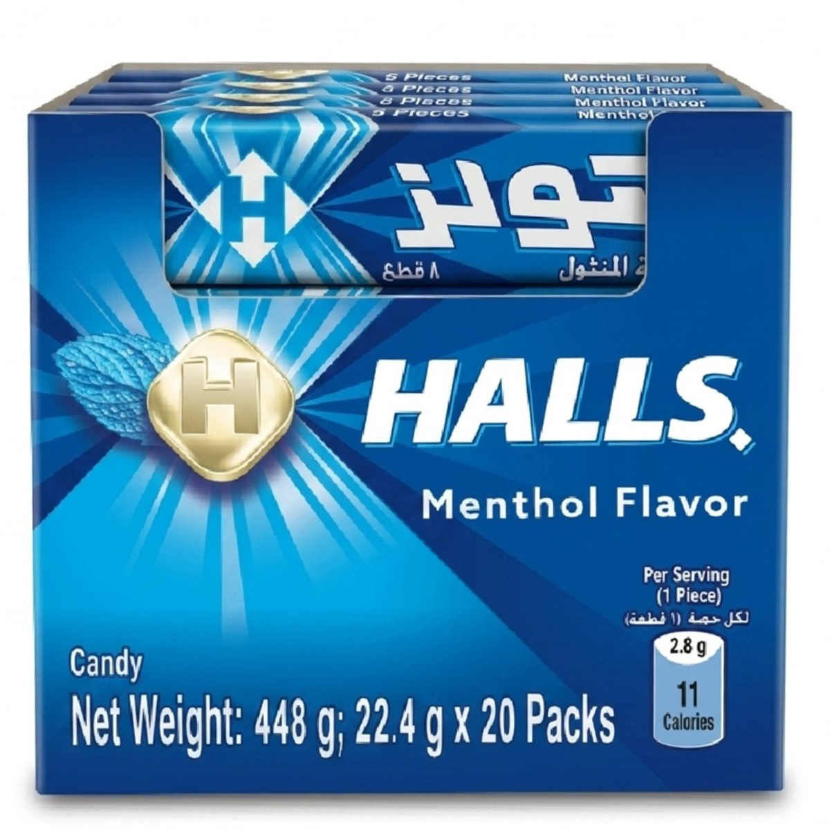 Halls Menthol Flavor Candy 20x22.4g