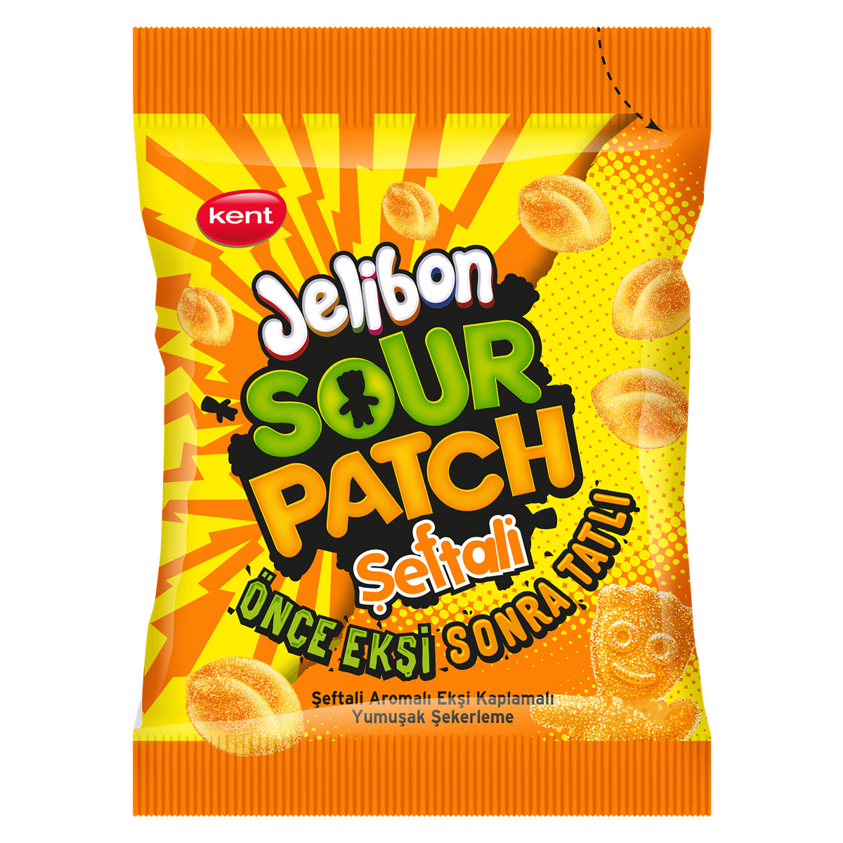 Kent Jelibon Candy Sour Patch Peach 80g