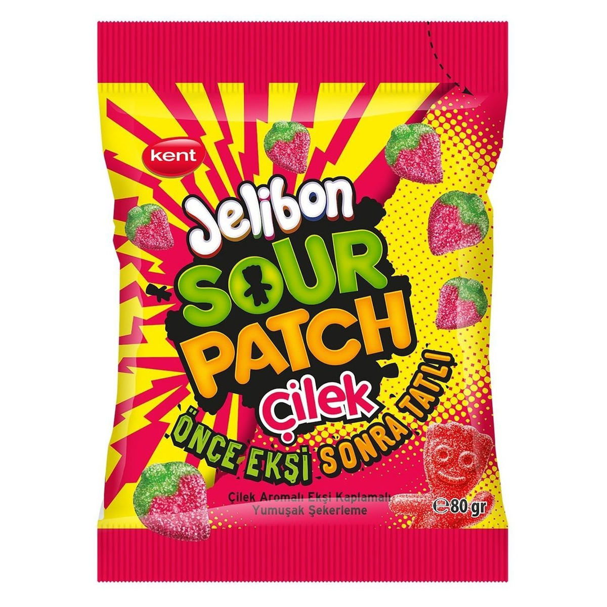 Kent Jelibon Candy Sour Patch Strawberry 80g