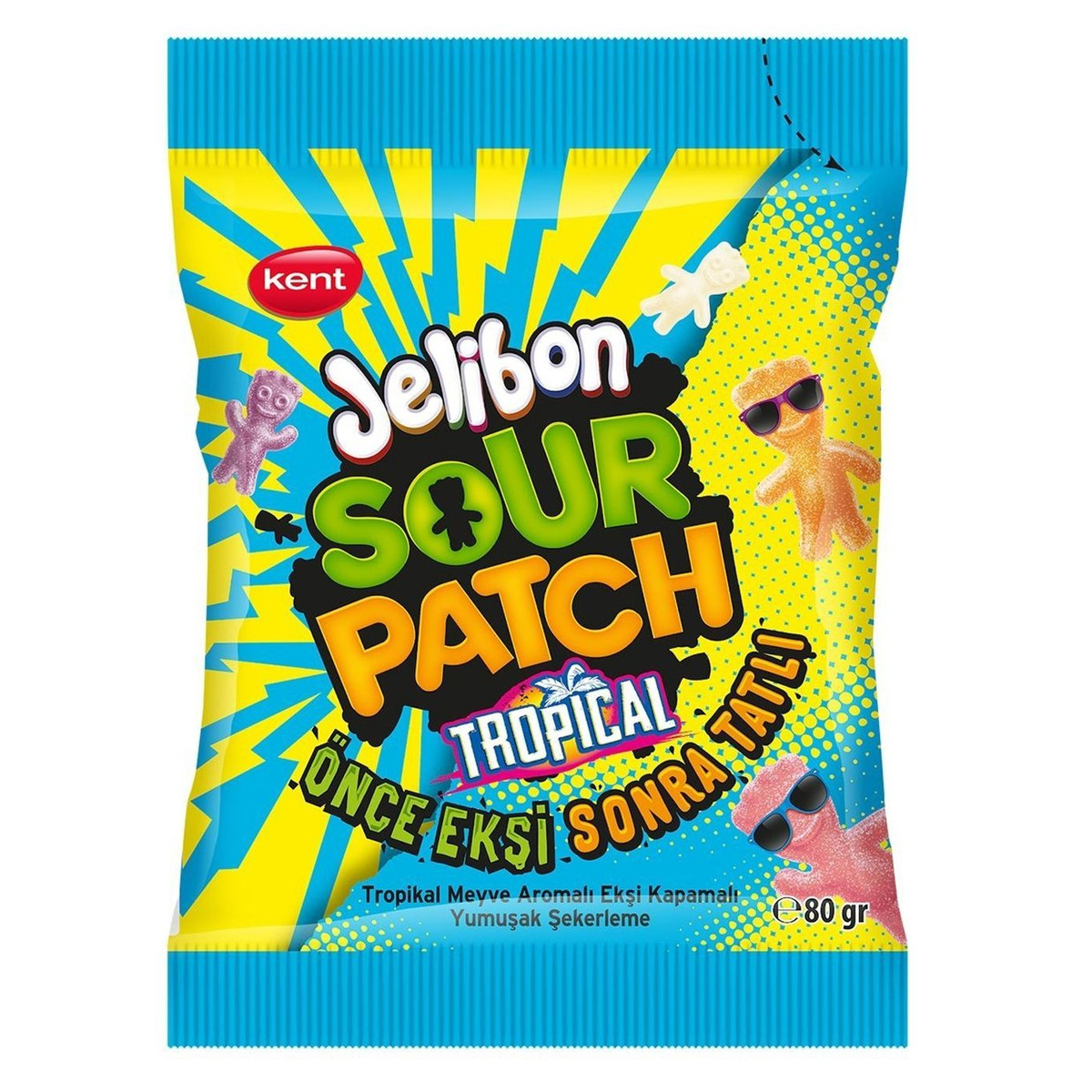 Kent Jelibon Candy Sour Patch Tropical 80g