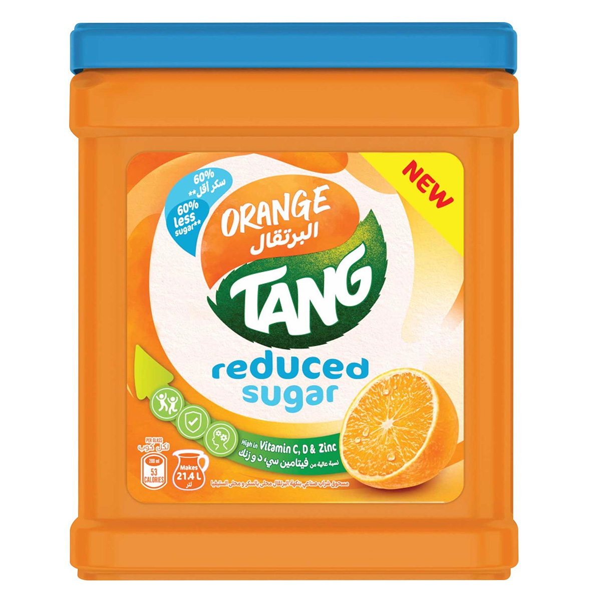 Tang Orange Powder Juice Reduced Sugar 1.5kg