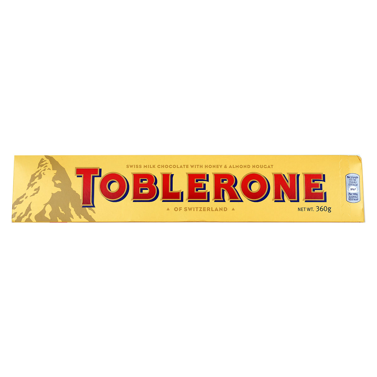 Toblerone Milk Chocolate With Honey & Almond 360g