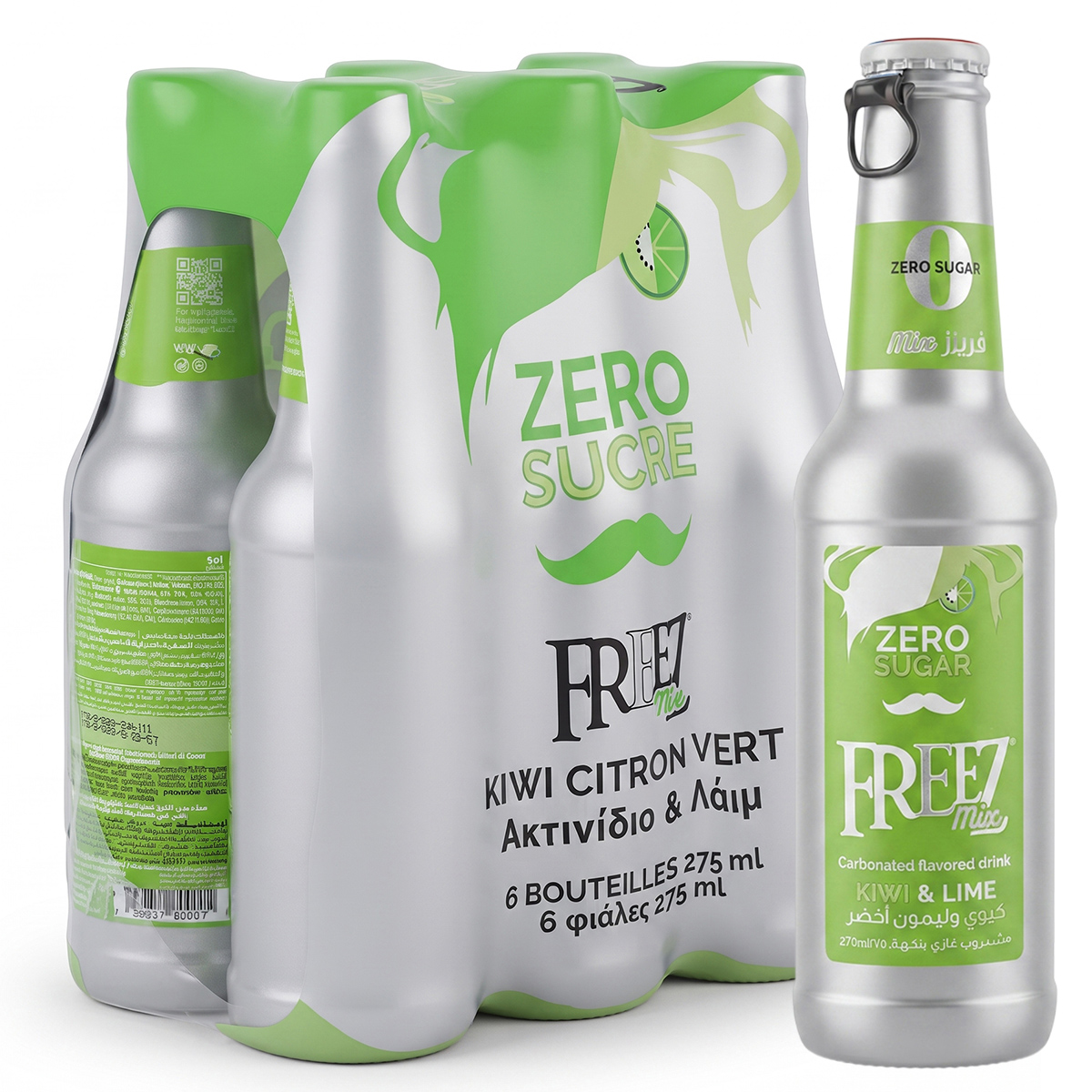 Freez Mix Zero Sugar Kiwi & Lime 275ml