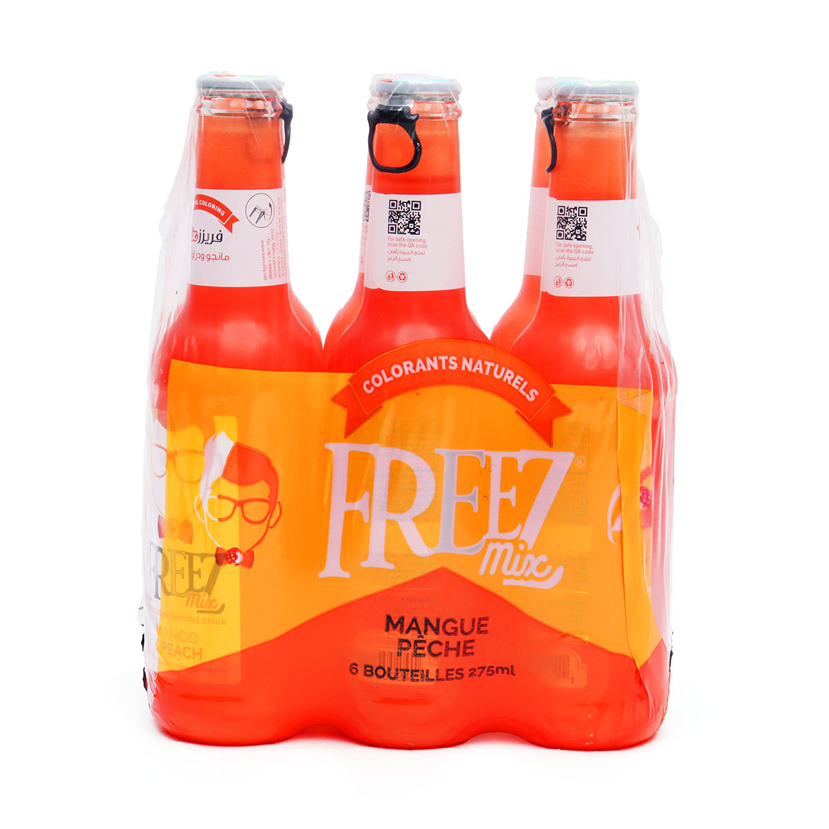 Freez Mango and Peach Carbonated Flavored Drink 6x275ml Value Pack
