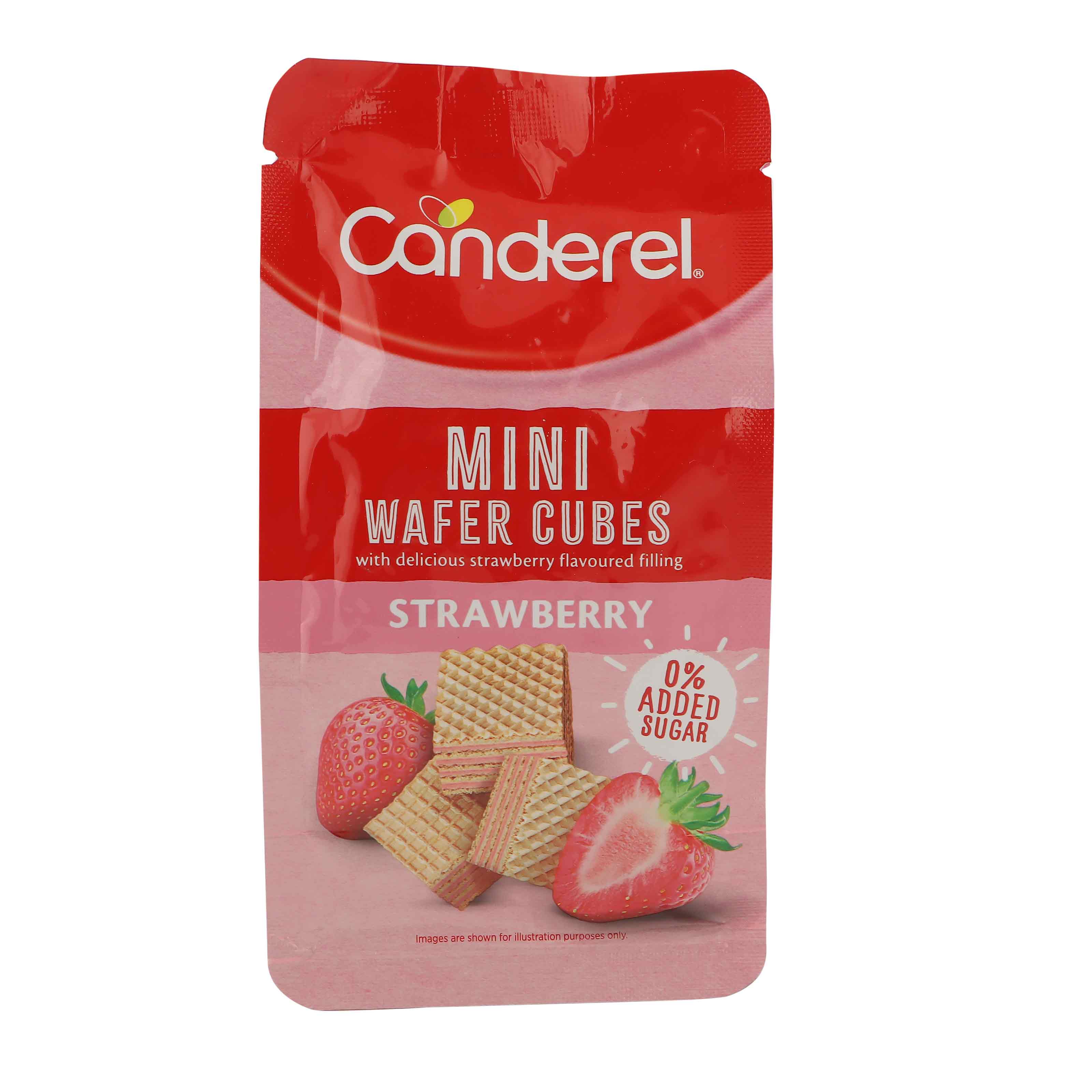 Canderel Mini Wafer Cubes Strawberry 100g