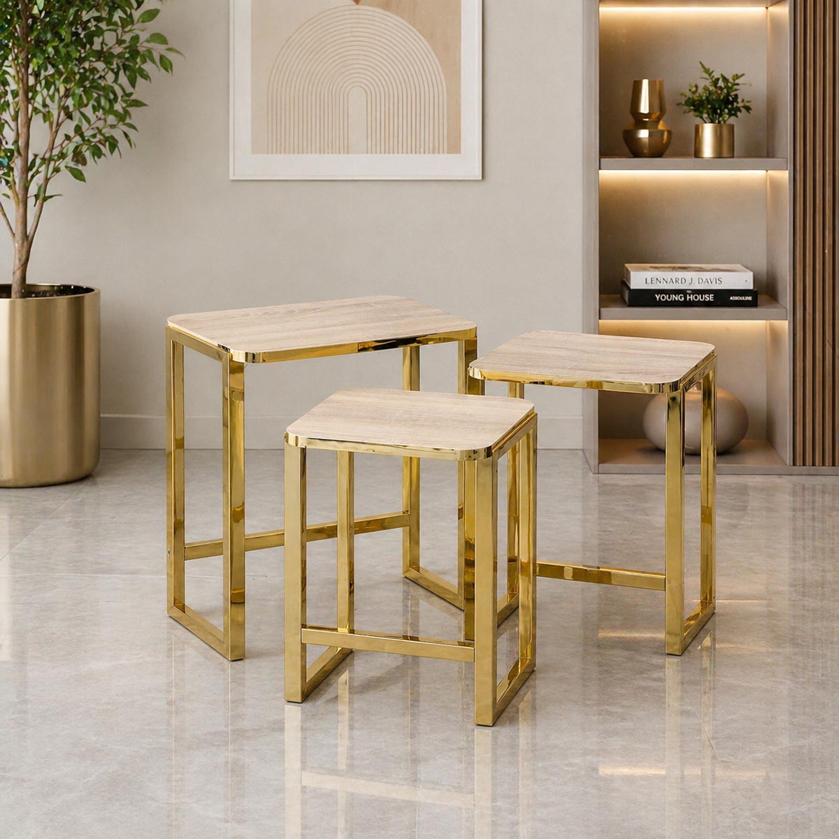 Gold Eco Toskana Nesting Table