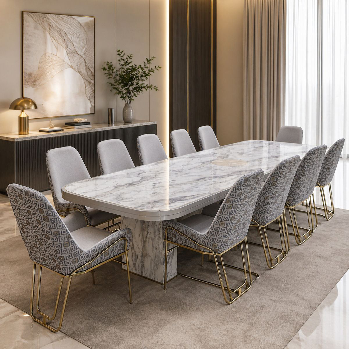 Diva Dining Table Set (1 Table With 12 Chairs) | Furniture | Kitchen & Dining Room | Dining Table Sets