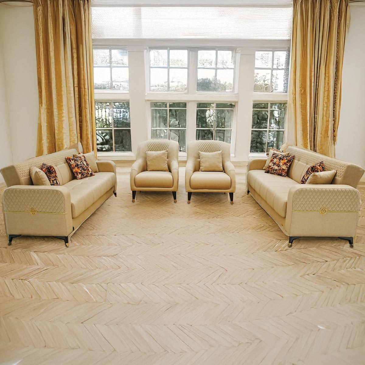 Fabric Sofa Set 3+3+1+1 SANTOS-PARO