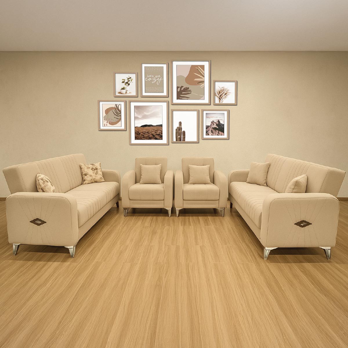 Fabric Sofa Set 3+3+1+1 LEVANTE-PARO