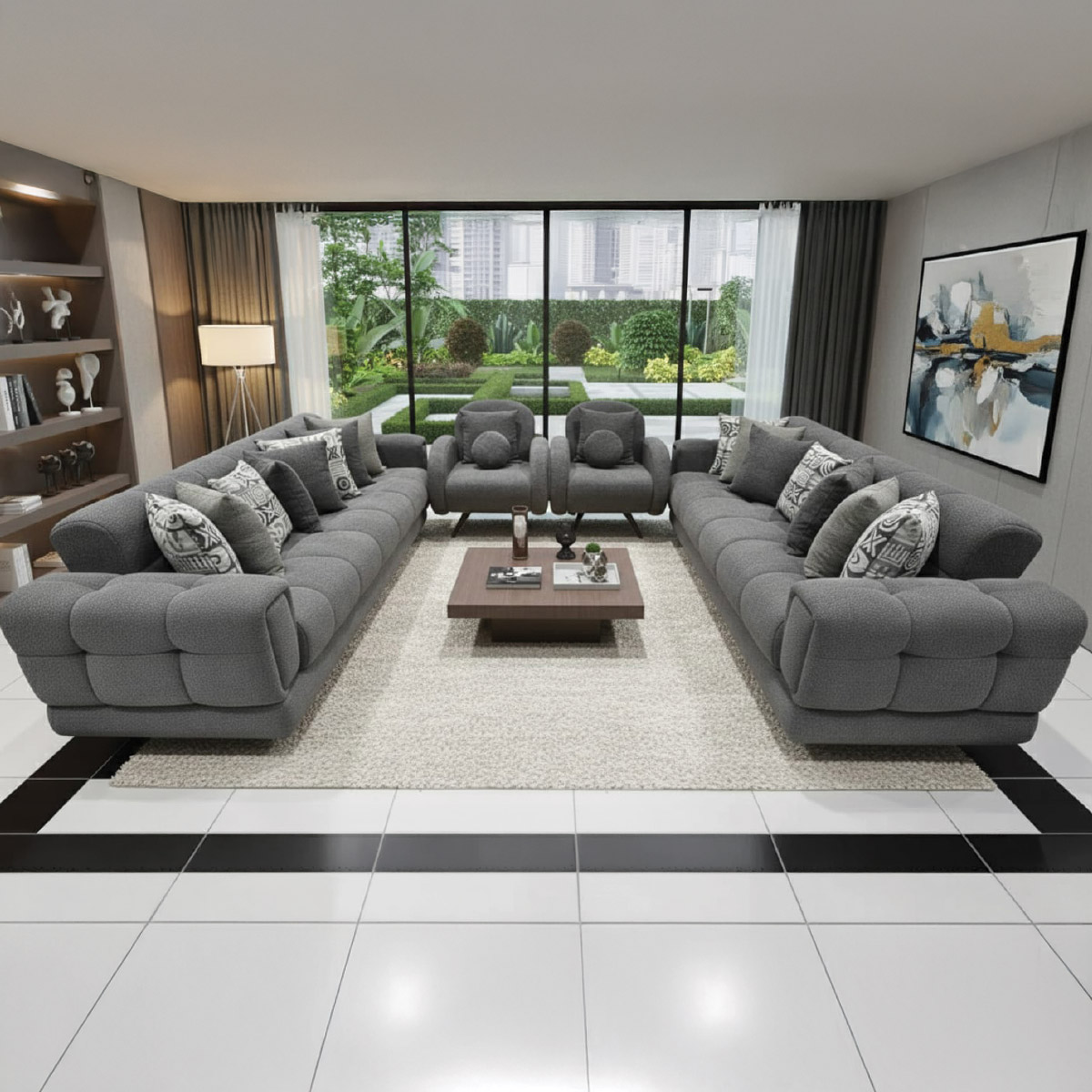 Canyon Sofa Set (2x3 Seater, 2x1 Seater)