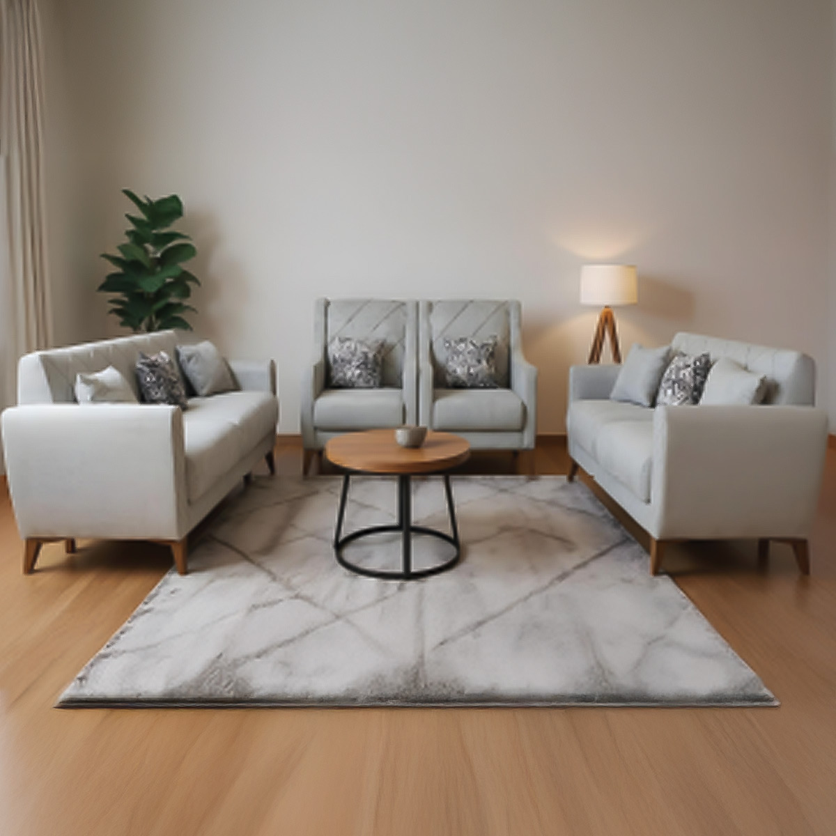 Lawson Fabric Sofa Set (1x3 Seater, 1x2 Seater, 2x1 Seater)