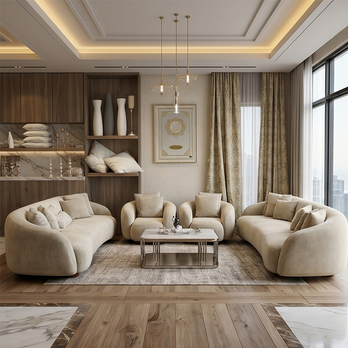 Firdevs Sofa Set (2x4 Seater, 2x1 Seater)