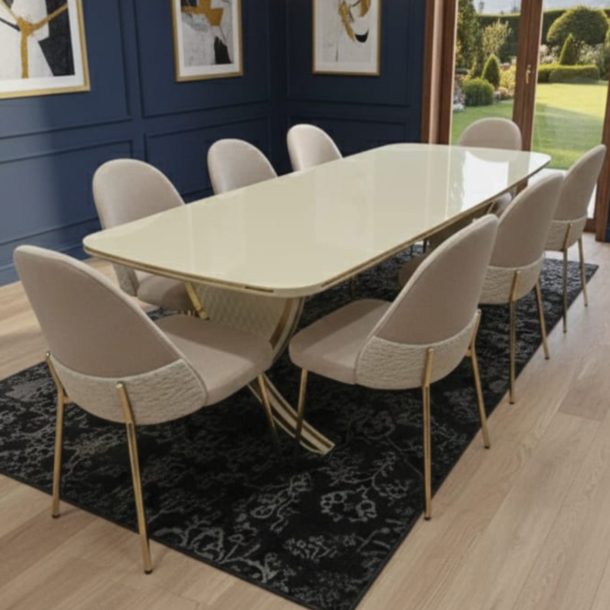 Dining Table Set (1 Table With 8 Chairs)