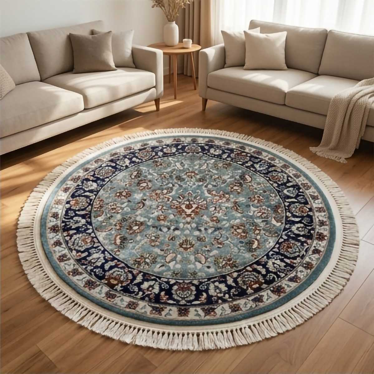 Kashan Carpet Round