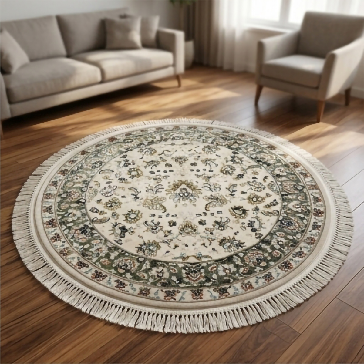 Kashan Carpet Round