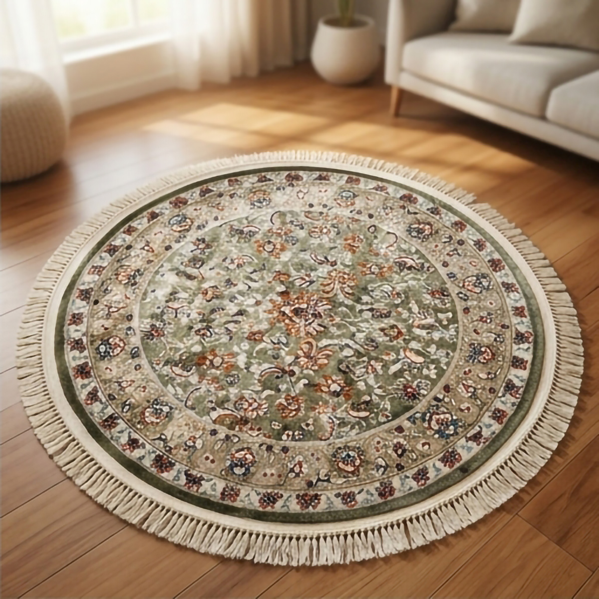 Kashan Carpet Round