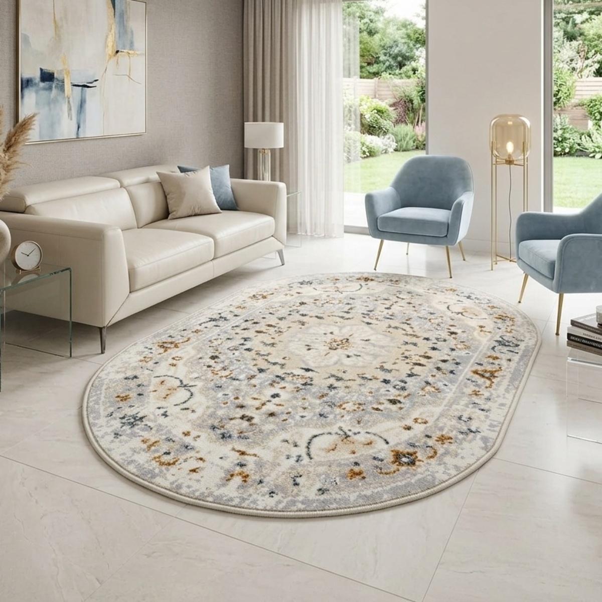 Athena Classic Oval Carpet 60x90cm