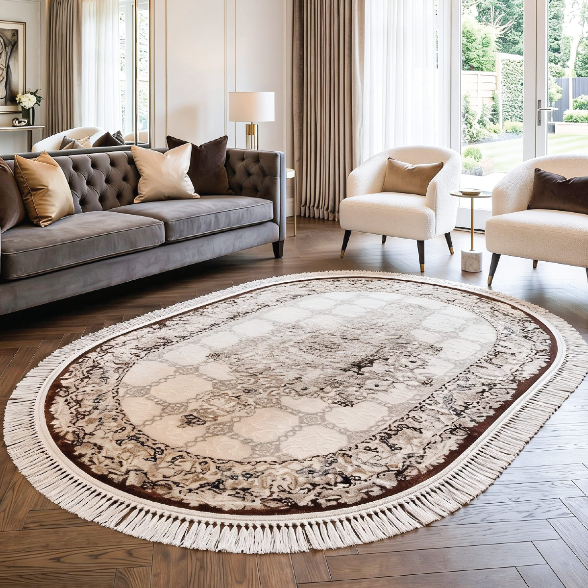 Pasin Carpet Cream Oval