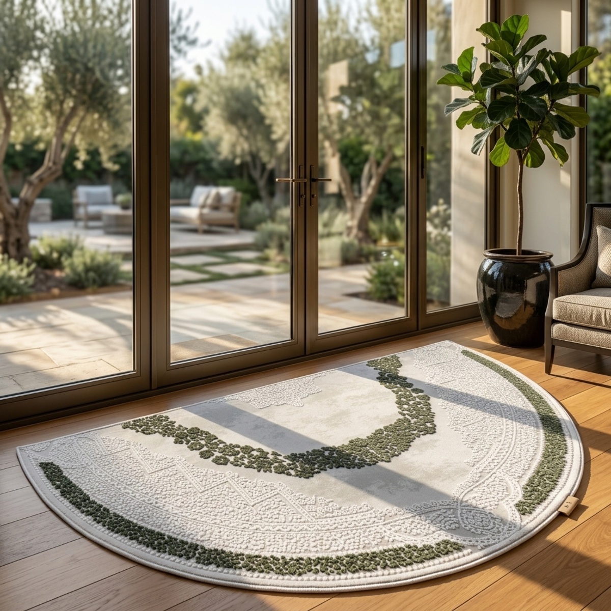 Blossom Half Round Semi Classic Carpet