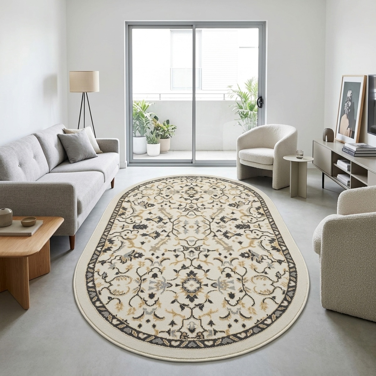 Damavand Semi Classic Oval Carpet