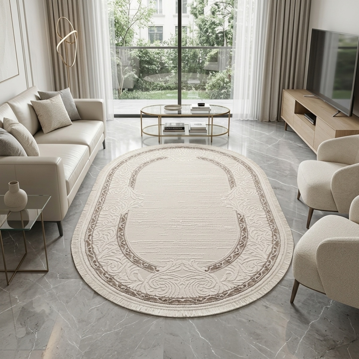 Luna Oval Semi Classic Carpet