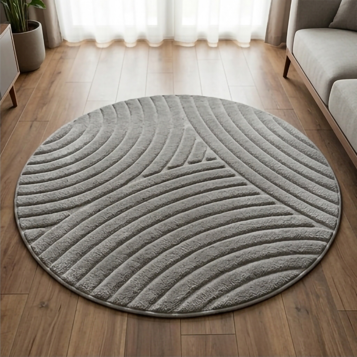 Juno Round Carpet Grey 150x150cm
