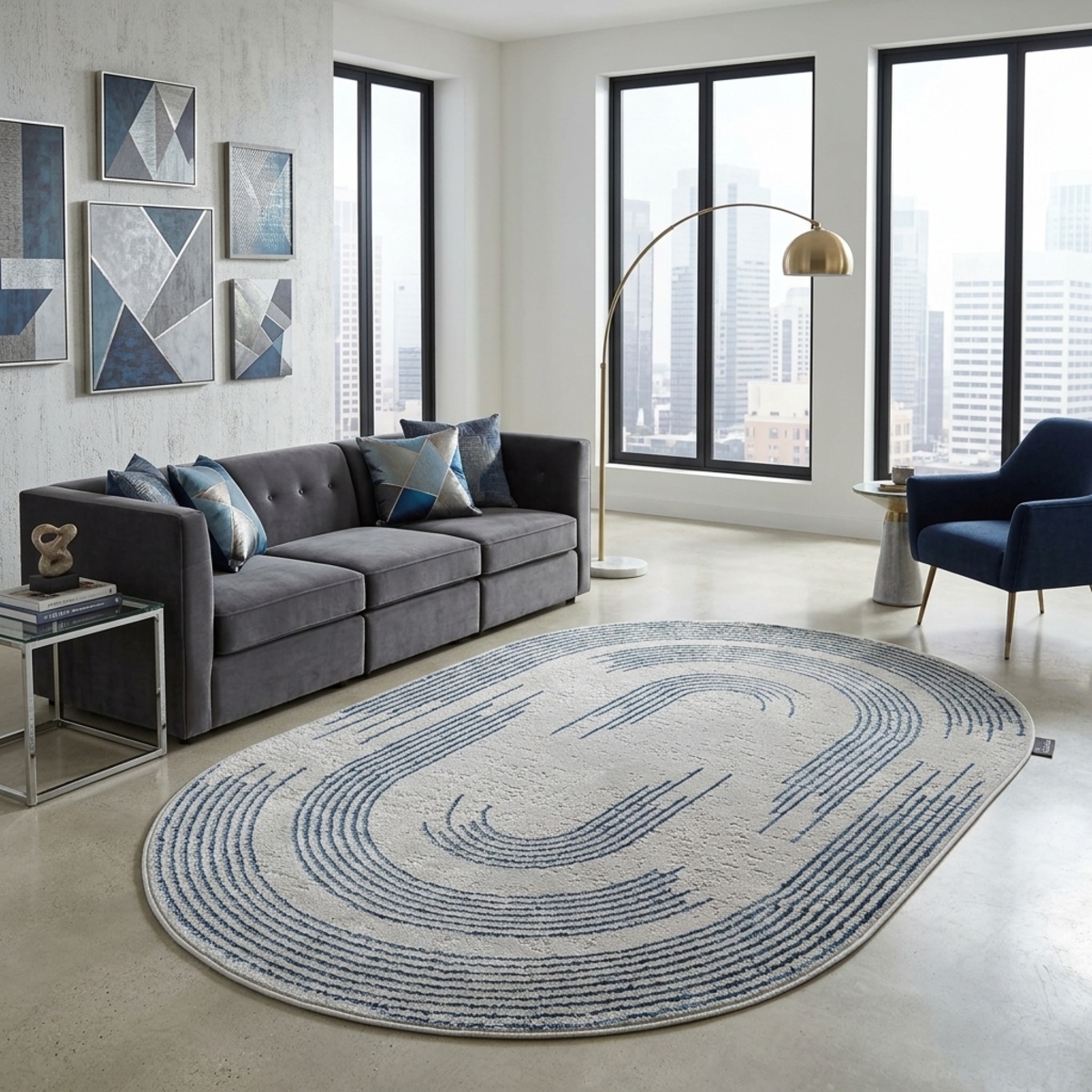 Chalon Modern Oval Carpet