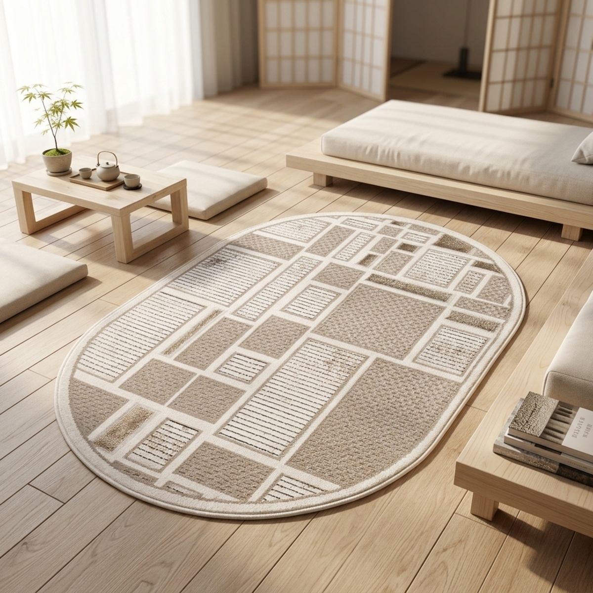 Supernova Modern Oval Carpet 60x90cm