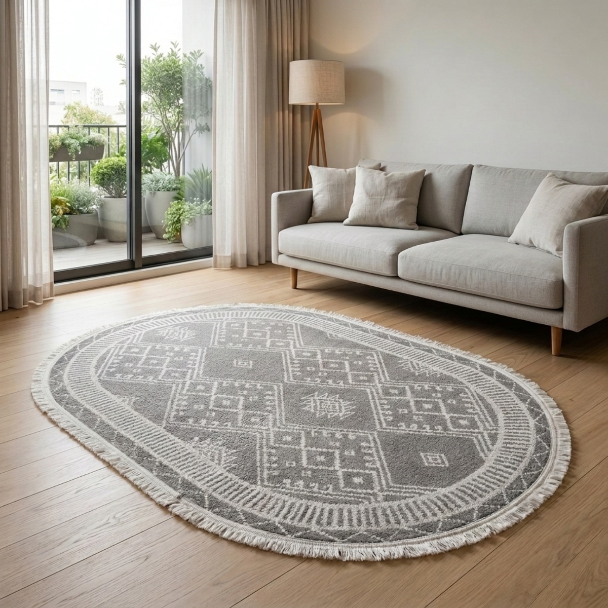 Gravity Modern Oval Carpet 60x90cm