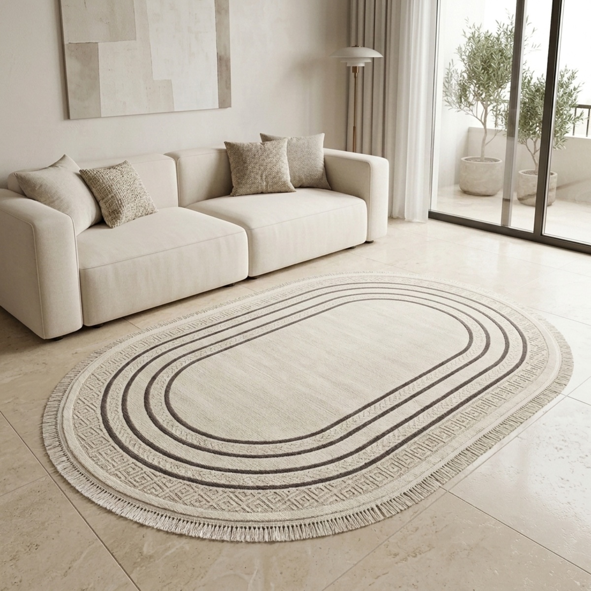 Gravity Modern Oval Carpet