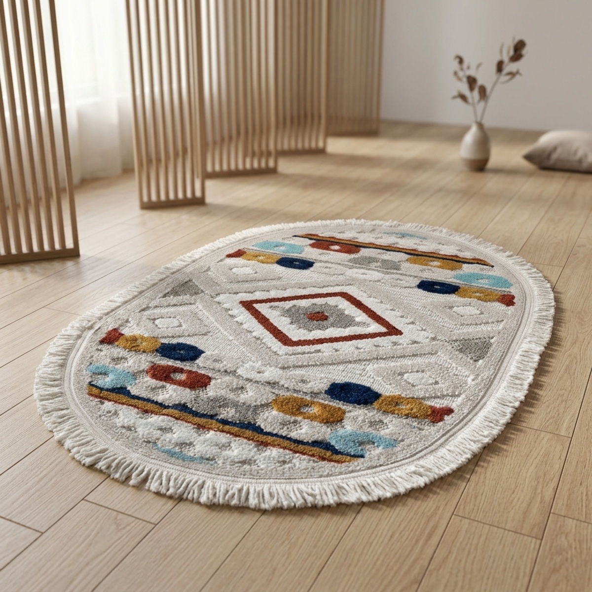 Rispy Modern Oval Carpet 60x90cm