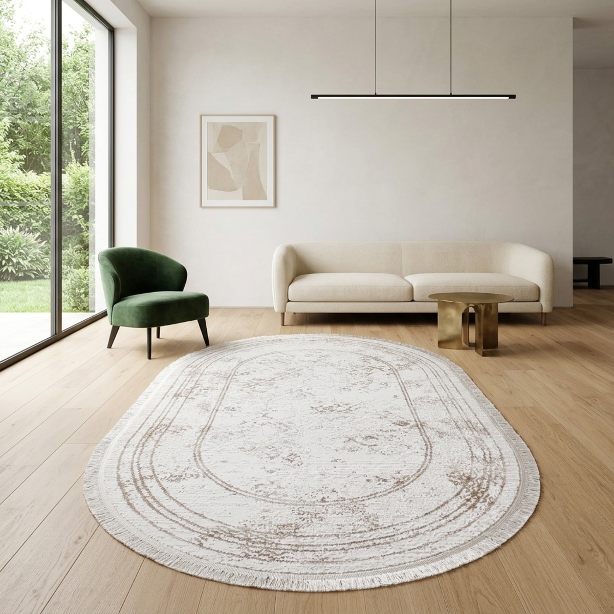 Sedefkar Modern Oval Carpet