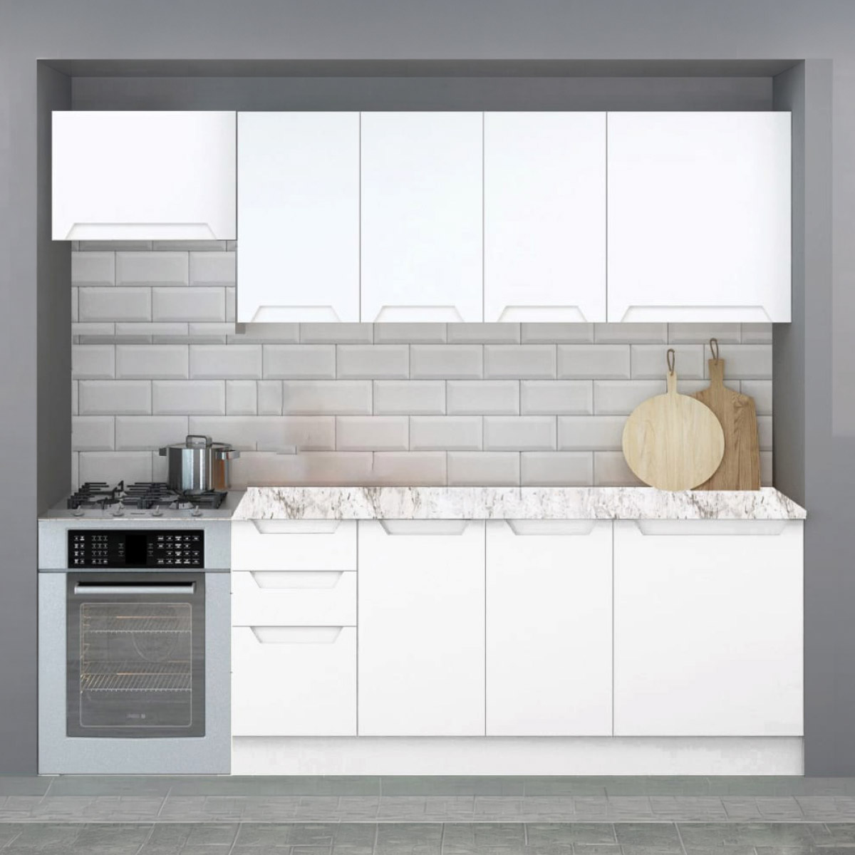 Retro Kitchen Cabinet 9 Pieces